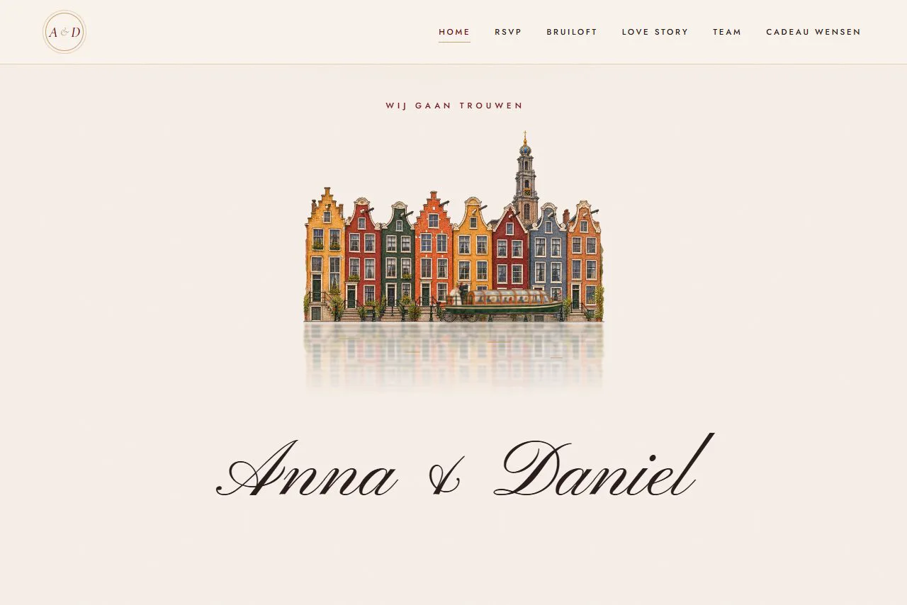 Skyline trouwwebsite template