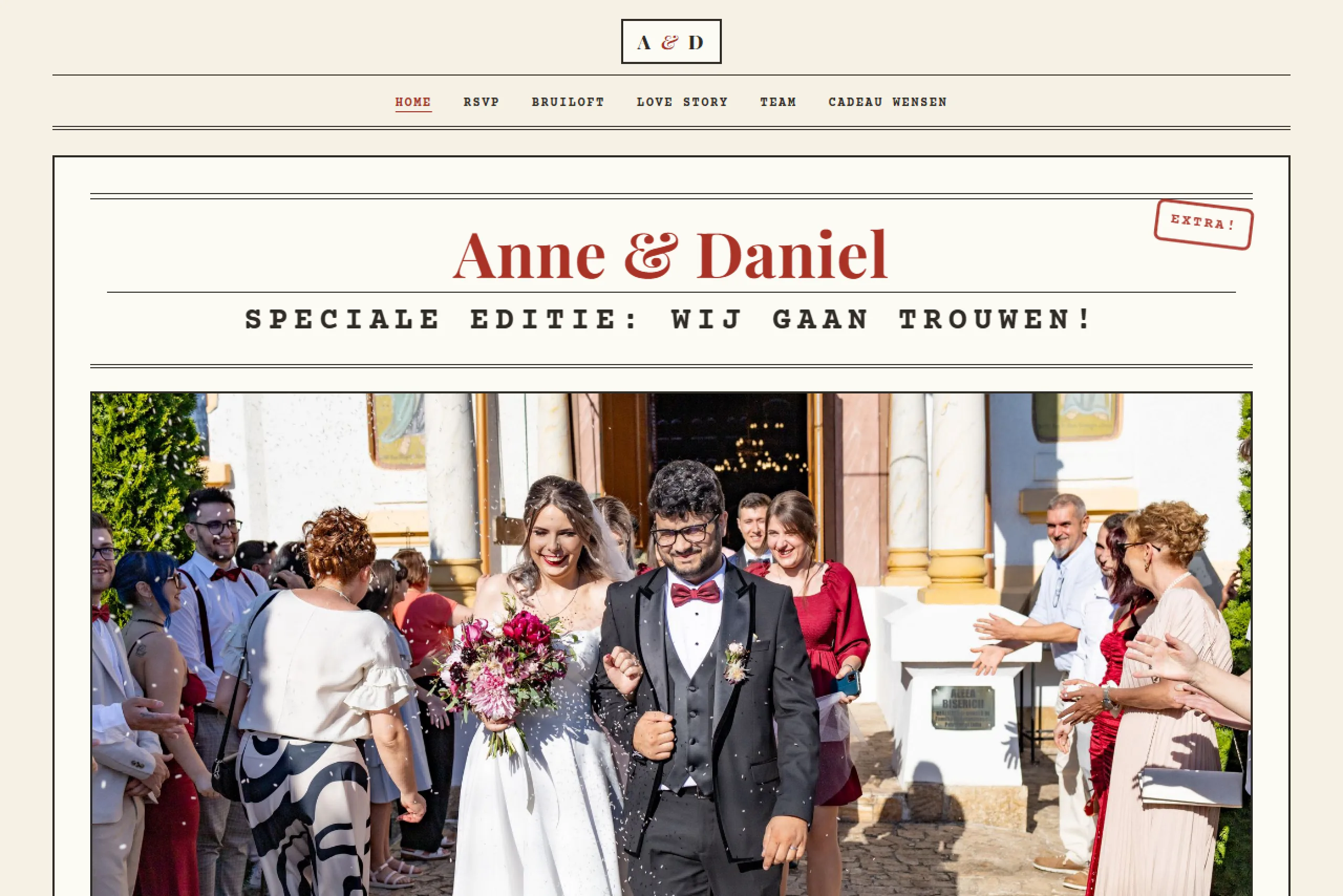 The Wedding Post trouwwebsite template